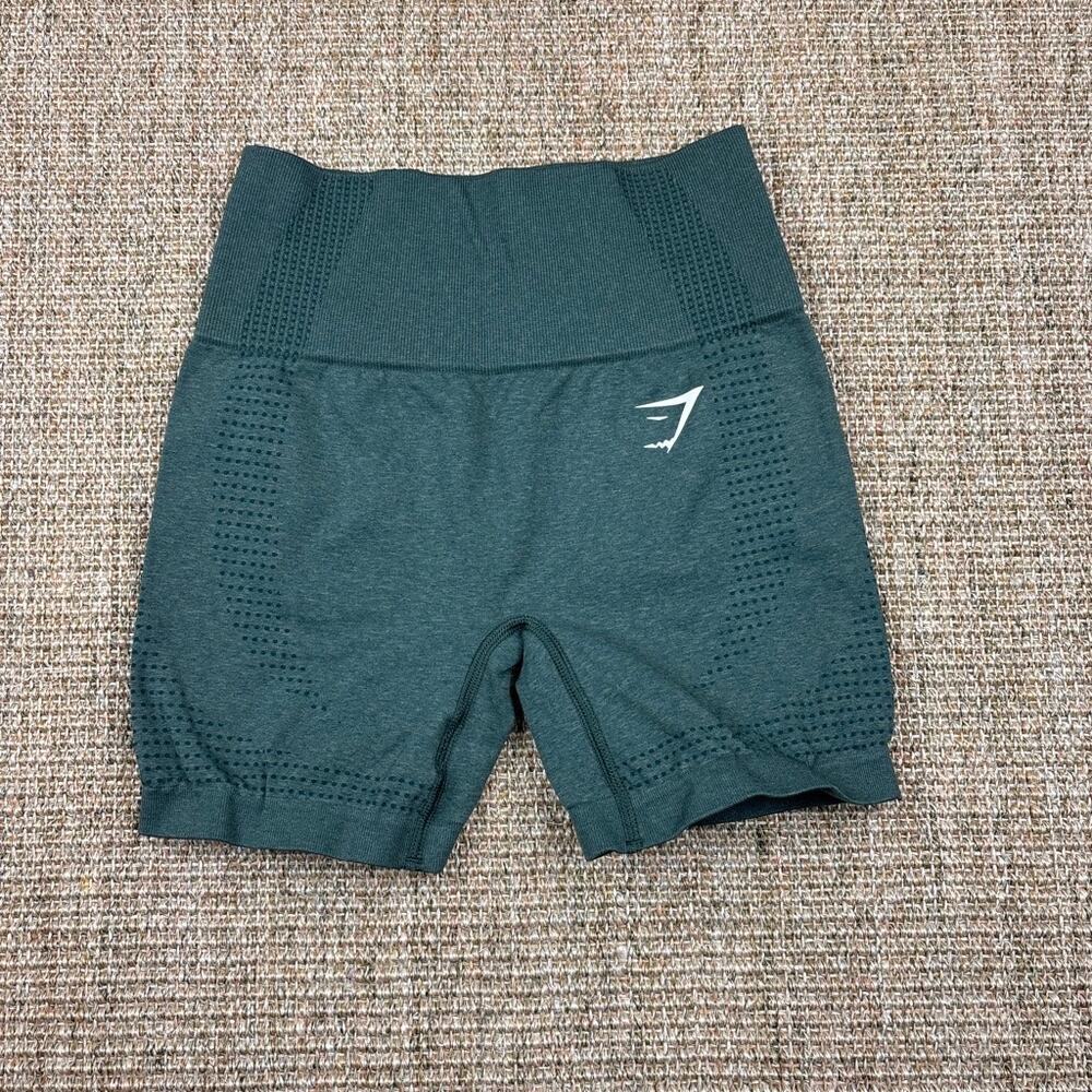 🦈 Gymshark Seamless Biker Shorts | Teal Green | No Size Tag